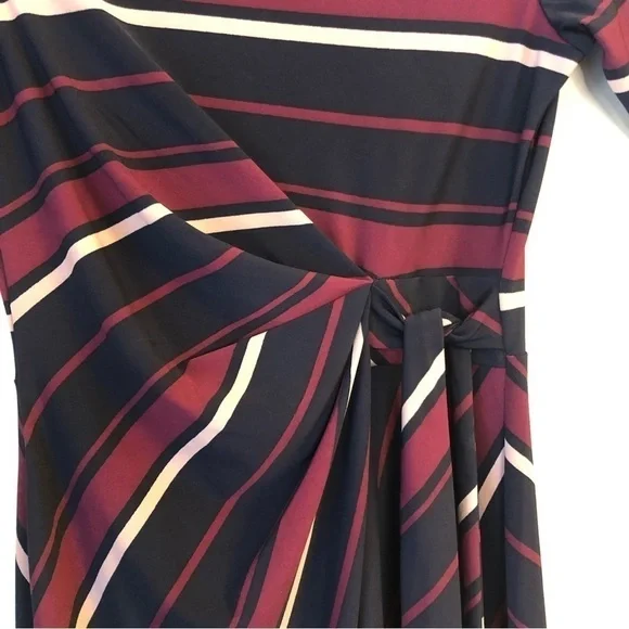 Ann Taylor Striped Wrap Dress/XXSmall-Petite - Picture 4 of 7